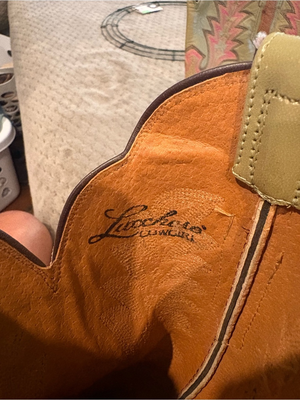 Women’s Two-Tone Brown and Olive Western Cowboy Boots - Picture 8 of 9